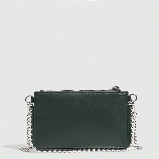 Beaded Envelope Mini Chain Shoulder Bag_CWAB5726