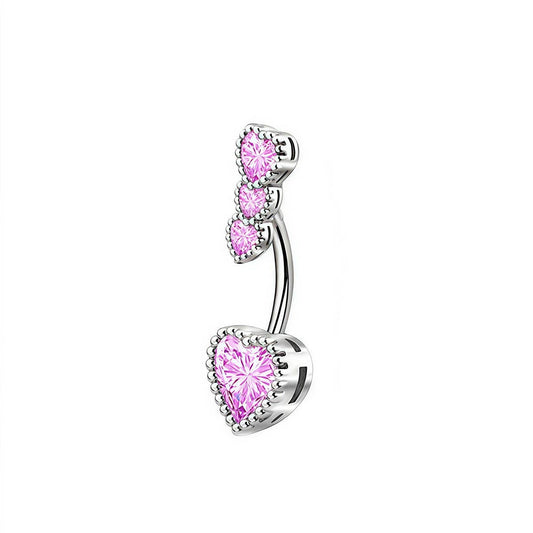 Punk Heart Navel Ring Fashion Body Piercing_CWMM9371