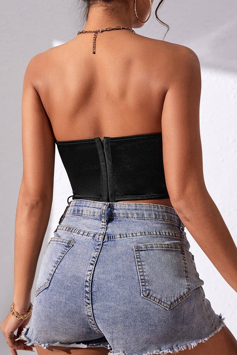 CWTTT0041_CHEST-WRAPPED OPEN BACK HERRINGBONE WAIST VEST