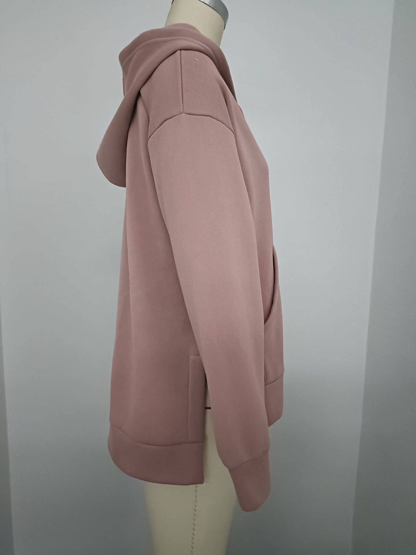 CASUAL HOODIE WITH LOOSE ZIPPER HOODIE