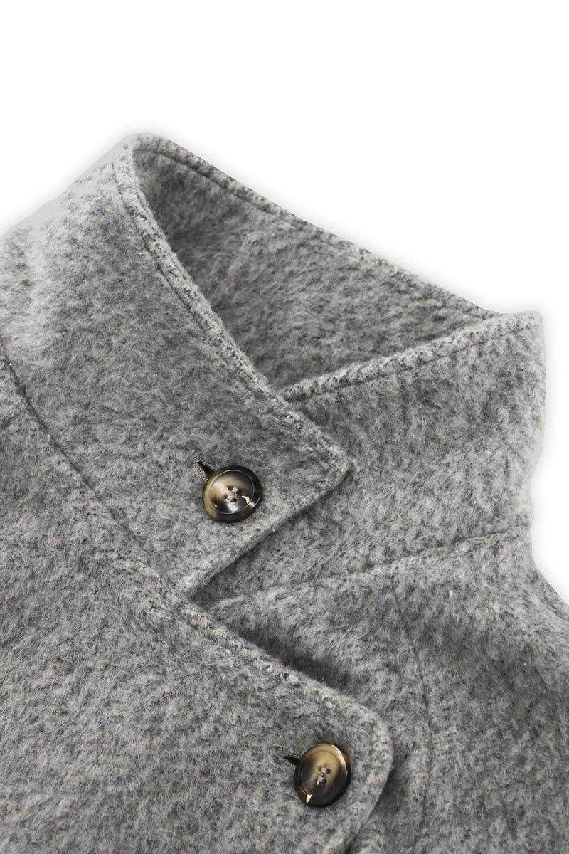 CWOCO0947_SOLID COLOR ELEGANT LACE-UP WOOLEN COAT