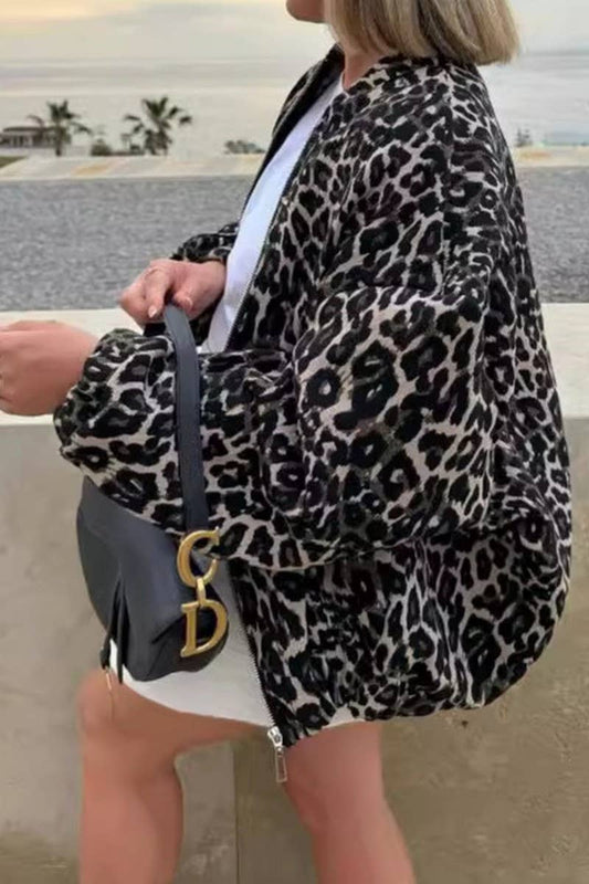 CWOCO0971_LEOPARD PRINT LOOSE CASUAL JACKET