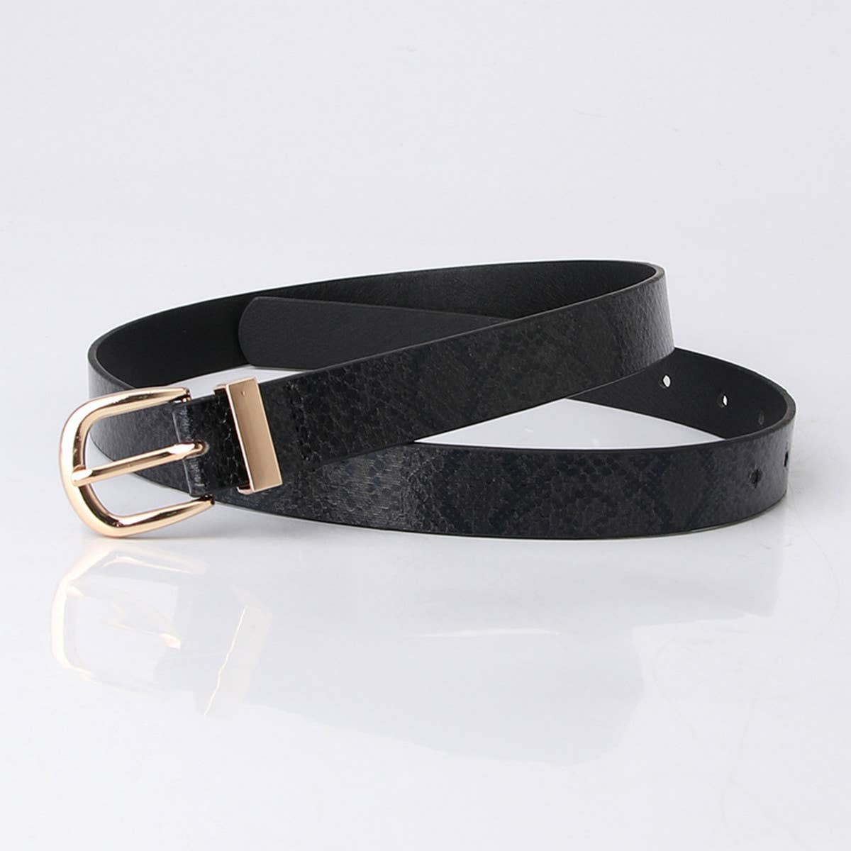 CWABE0937_SIMPLE DECORATIVE SNAKE PRINT BELT