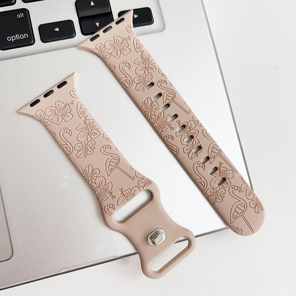 APPLE WATCH ULTRAS9S8 ENGRAVED FLAMINGO STRAP_CWWW0057