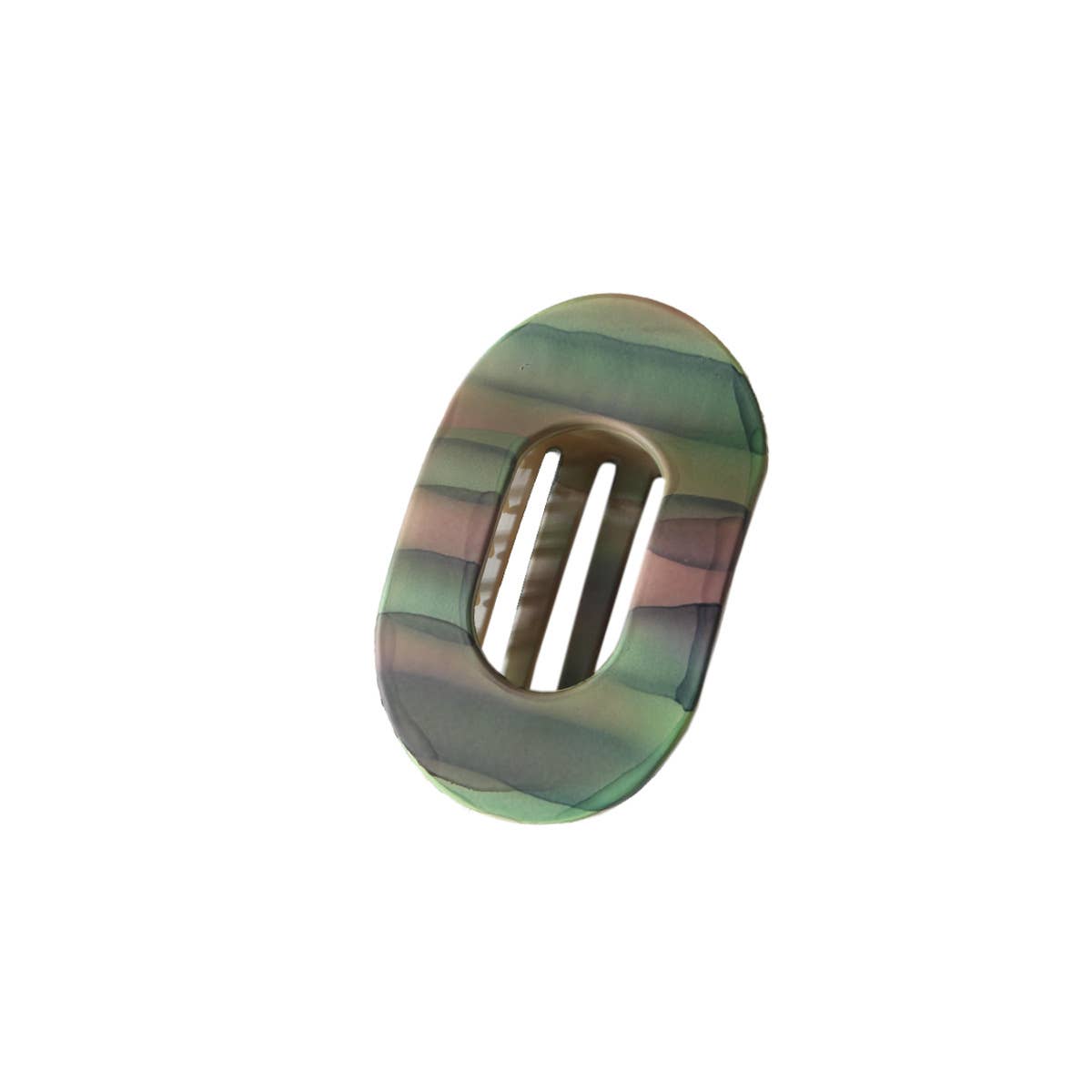 Phantom Color PC matte flat oval hair clip
