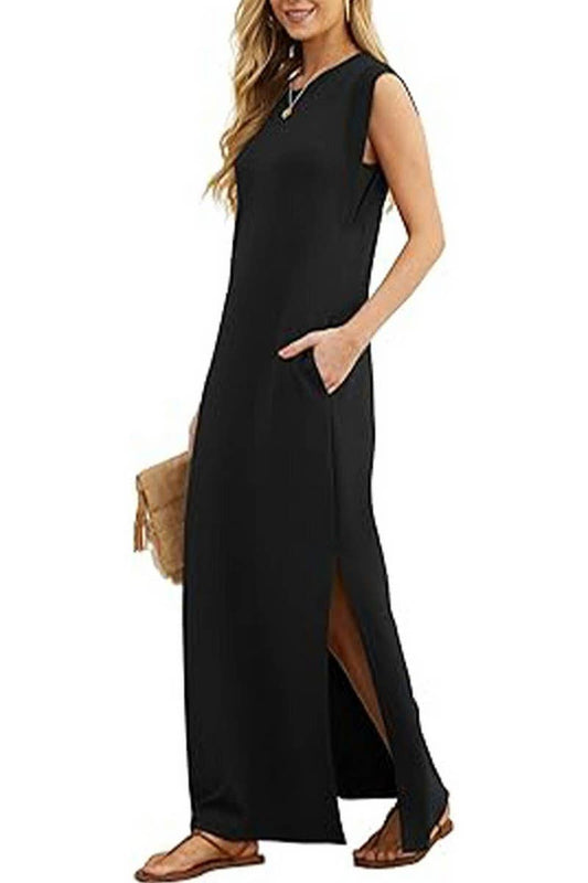 CWDMD01054_WOMEN'S SUMMER CASUAL LOOSE LONG DRESS