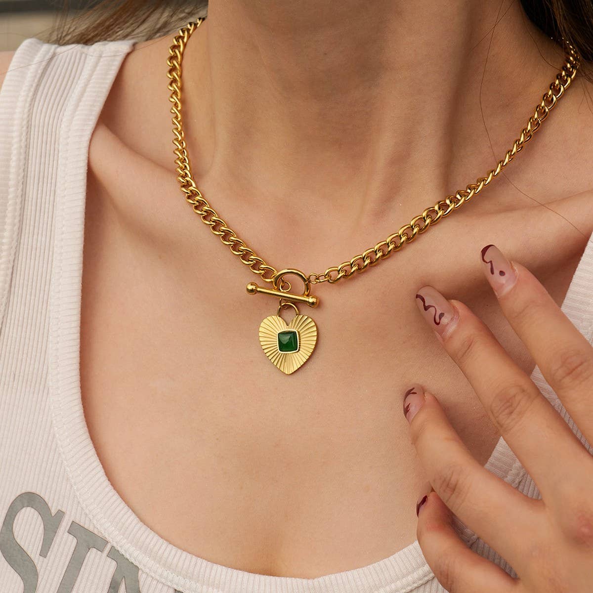 RETRO LIGHT LUXURY OT BUCKLE DESIGN NECKLACE_CWAJE1442