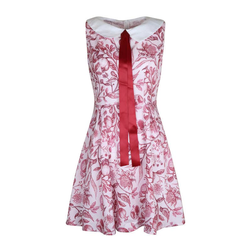 DOLL COLLAR SWEET AND SPICY PRINT DRESS