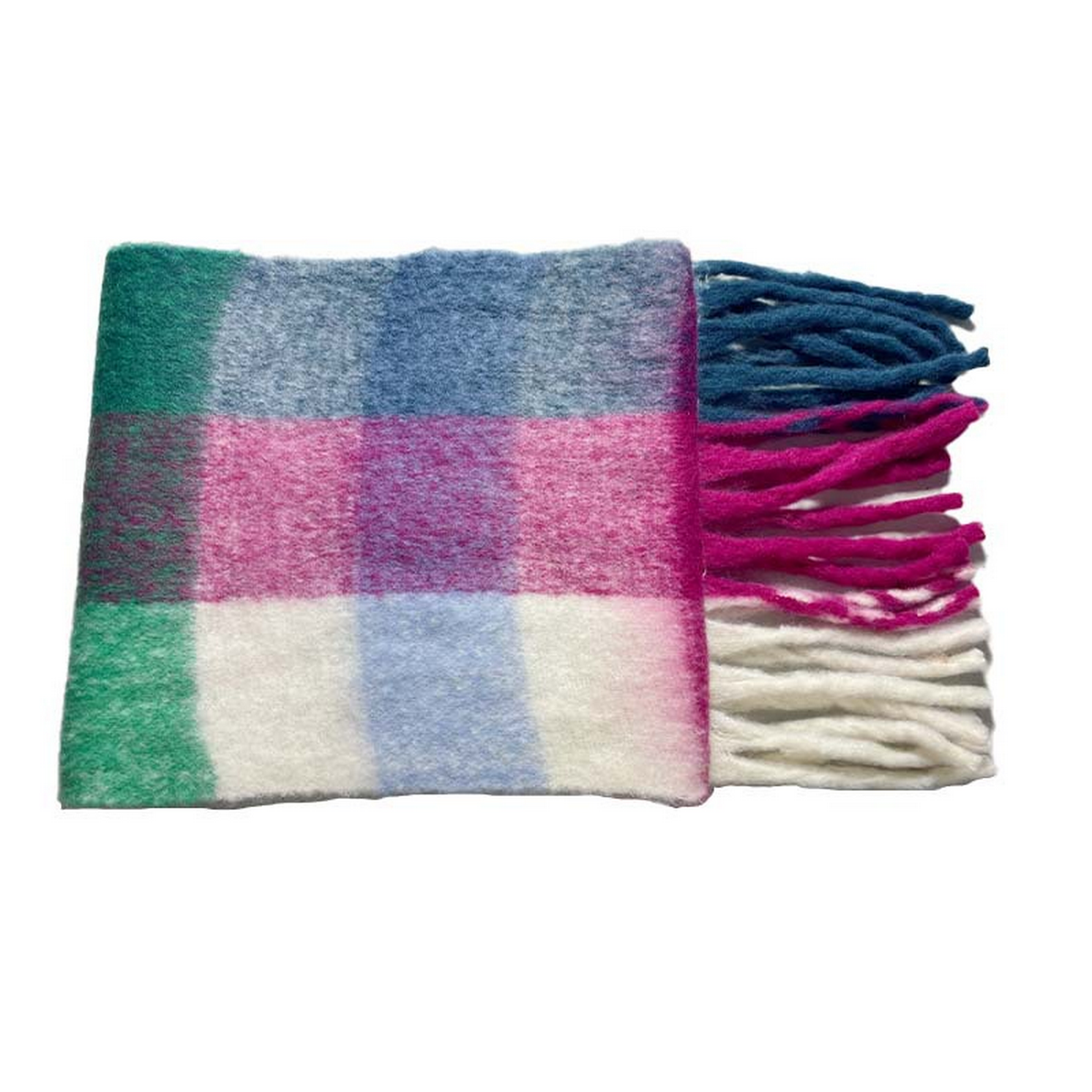 Colorful Tartan Scarf ? Cozy Thick Winter Wrap