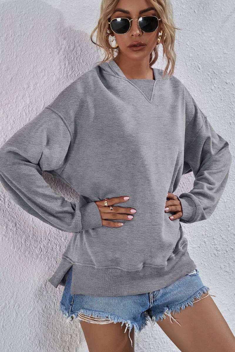 CWTBLL2619_WINTER CASUAL FLEECE LONG-SLEEVED HOODIE