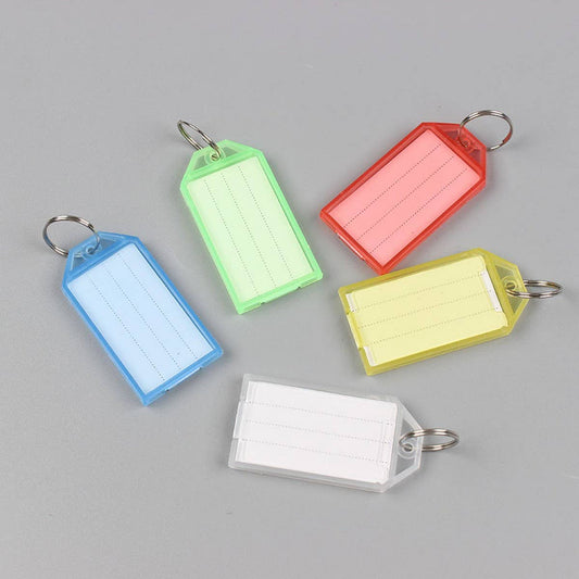 100 PACK CLEAR FLIP KEY TAG SORTING TAG LABELS_CWMM2078