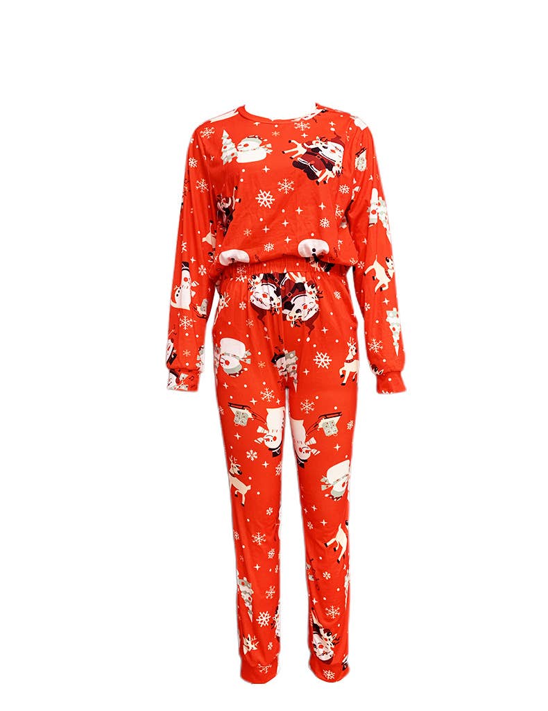 CASUAL CHRISTMAS SNOWMAN PANTSUIT FOR WOMEN