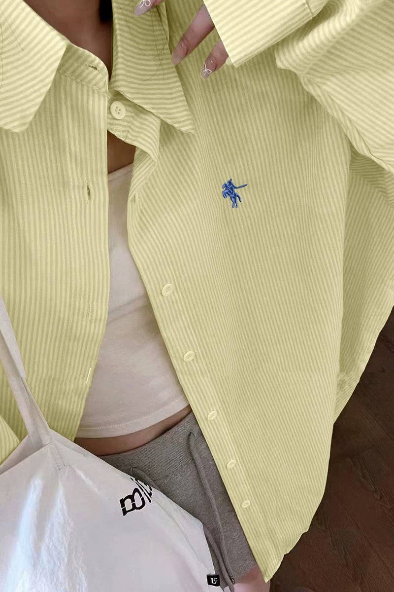 CWTSTL01002_RESORT CHIC STRIPED LONG SLEEVE SHIRT