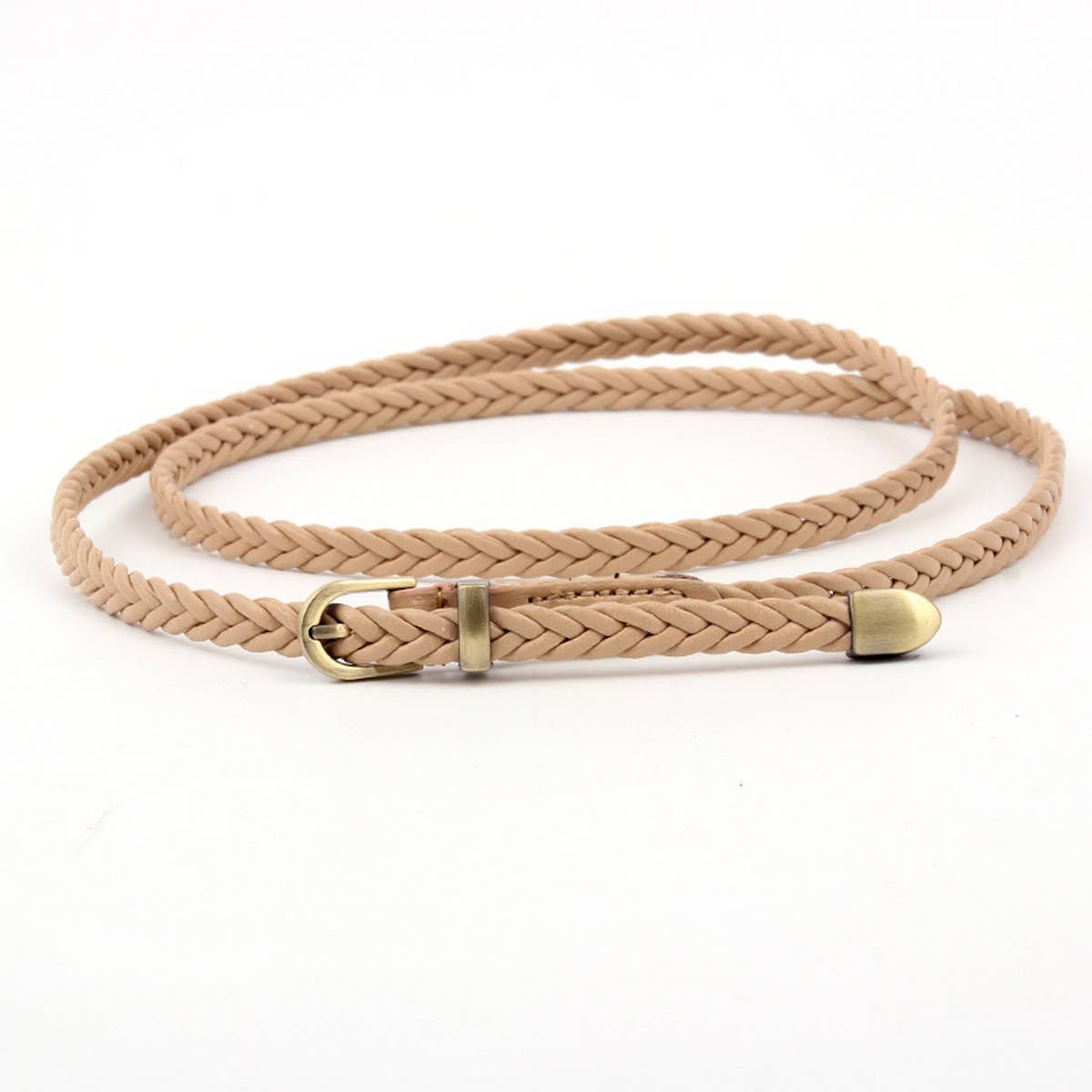 CWABE0875_VINTAGE HAND-WOVEN PIN BUCKLE BELT