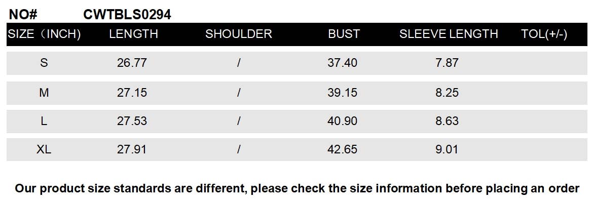 CWTBLS0294_Sweetheart Neck Shirt Sleeve Top