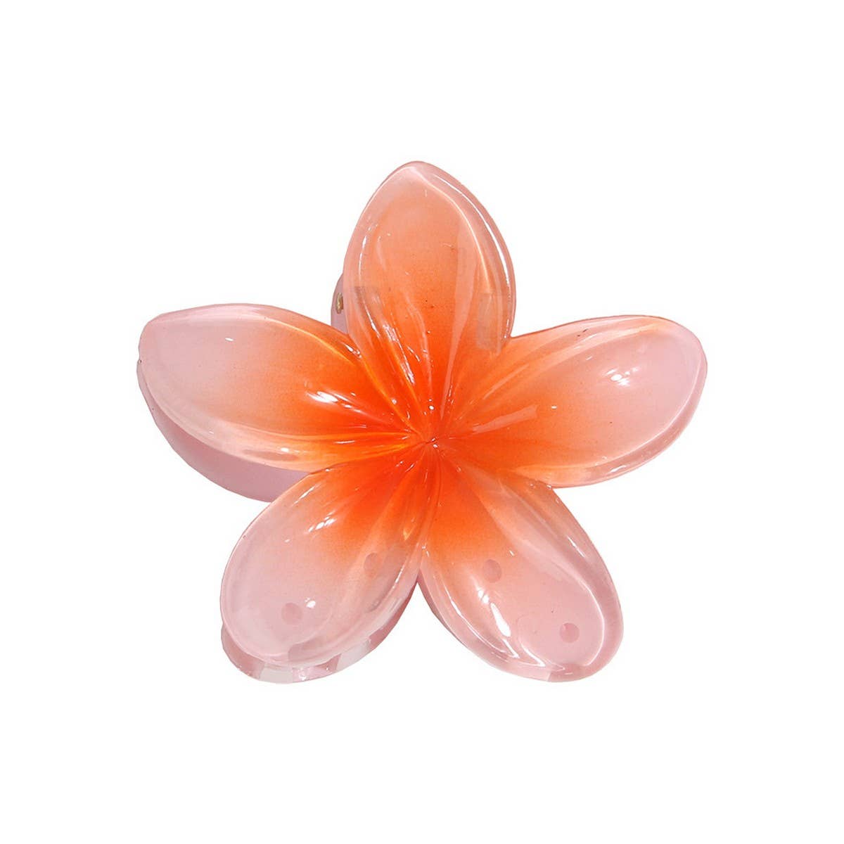 Gradient Flower Hair Claw - Plumeria Beach Clip