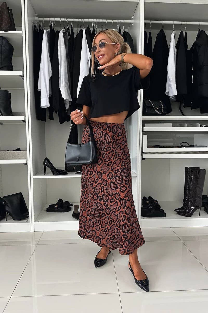 AUTUMN HIGH WAIST TEMPERAMENT SLIM PRINT SKIRTCWBLS0622