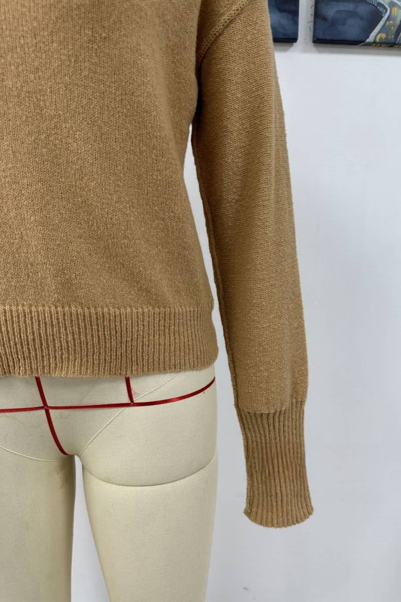 CWOSWL606  Long Sleeve Casual V-Neck Pullover Sweater