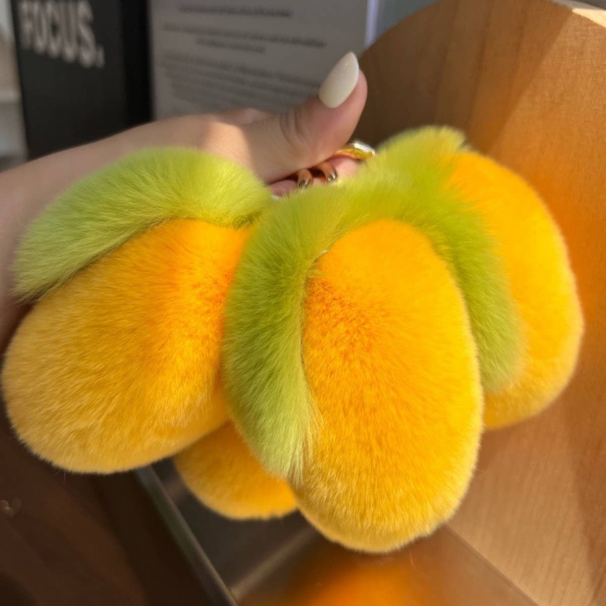 CUTE PLUSH DOLL SMALL MANGO CAR KEYCHAIN PENDANT