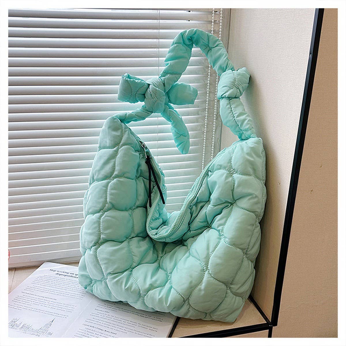 Trendy Oversized Tote Bag Bow Hobo Purse_CUAB00512