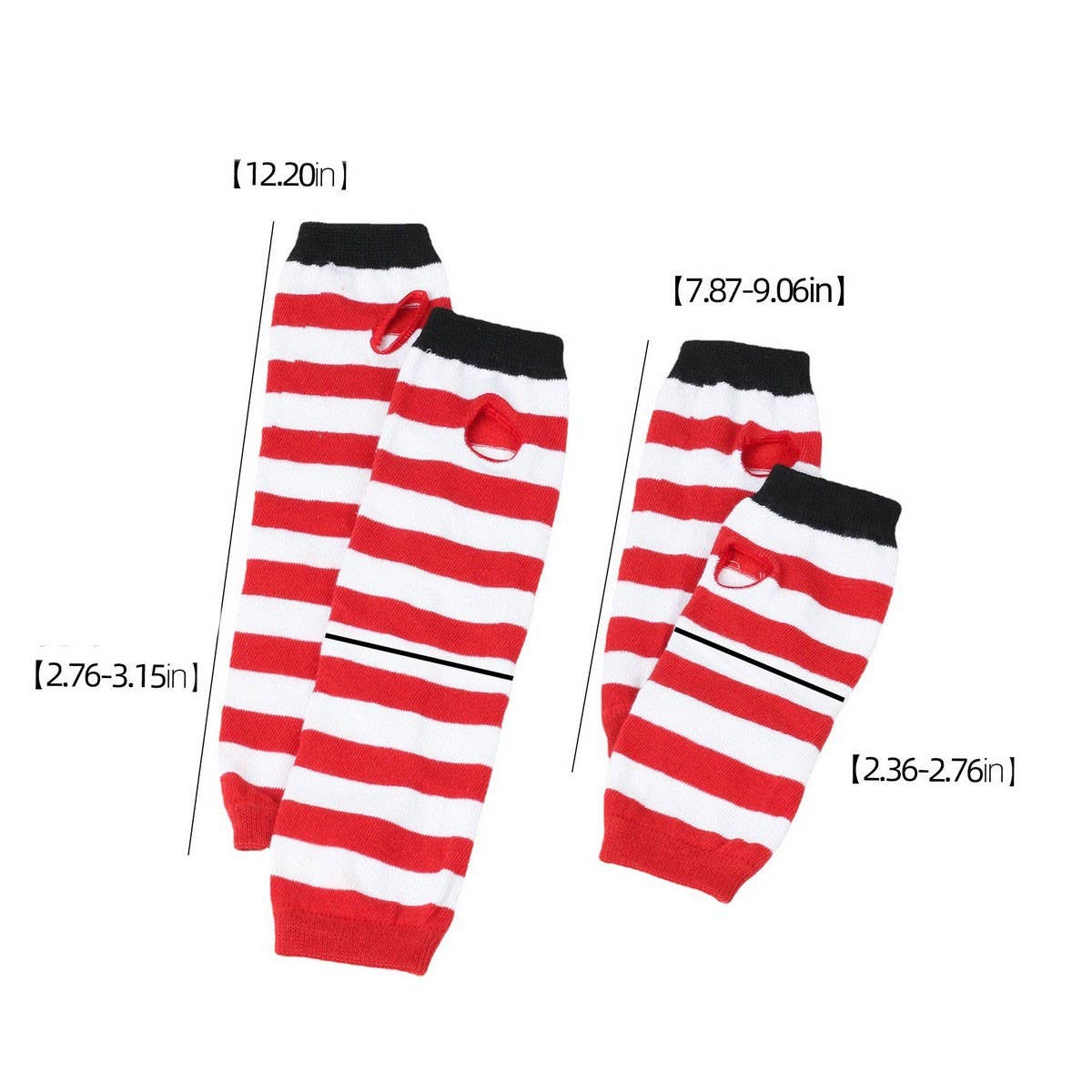 CWMM10061_KIDS KNIT STRIPED ARM & LEG WARMERS SET
