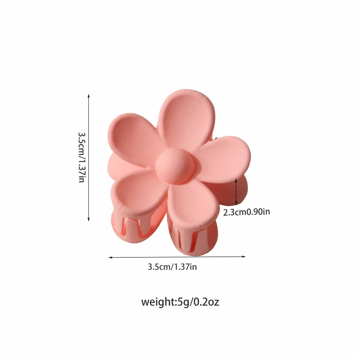 Mini Matte Flower Hair Claw Clip ? Cute Side Clip