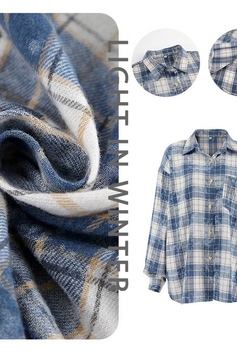 CWTBLL00610_CLASSIC CASUAL PLAID LONG-SLEEVED COMMUTER SHIRT