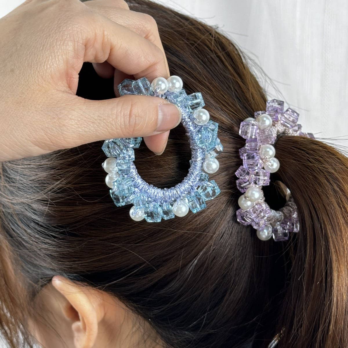 Elegant Pearl Crystal Hair Tie New Simple Style