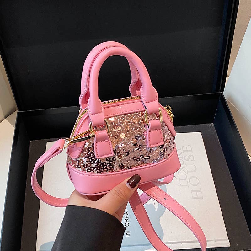Mini sequin versatile crossbody shell bag