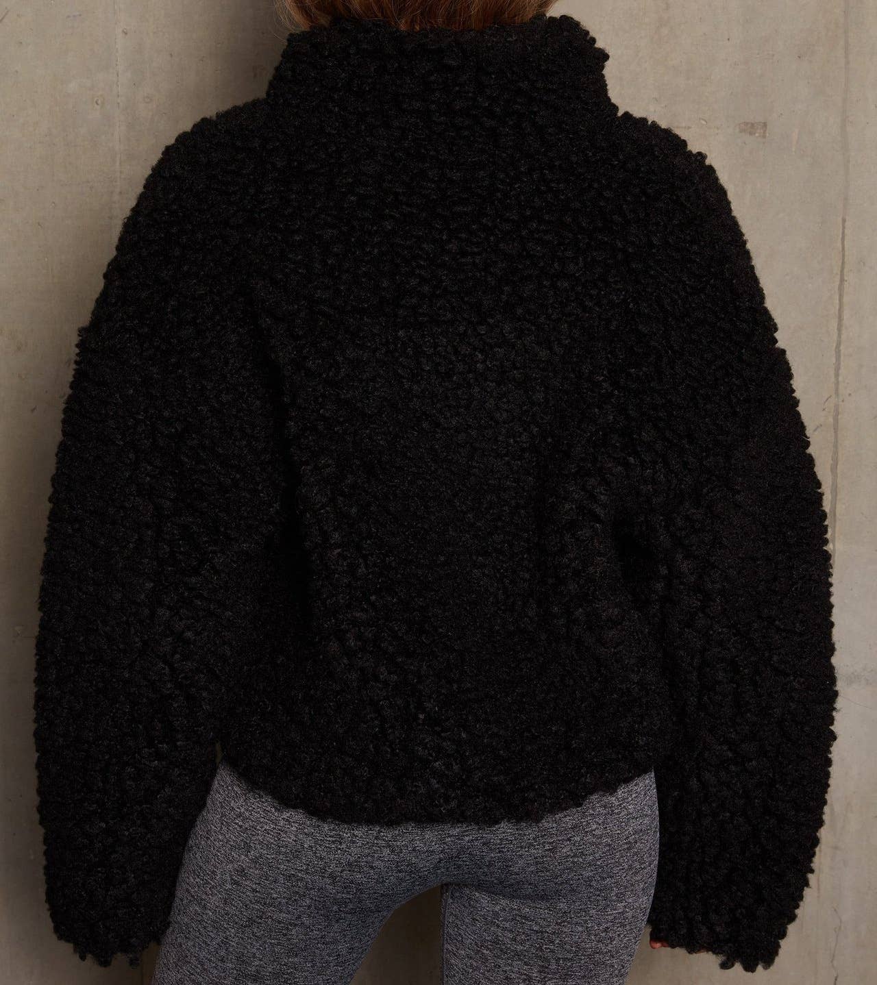 FLEECE CARDIGAN CROPPED JACKET LAMB WOOL JACKET