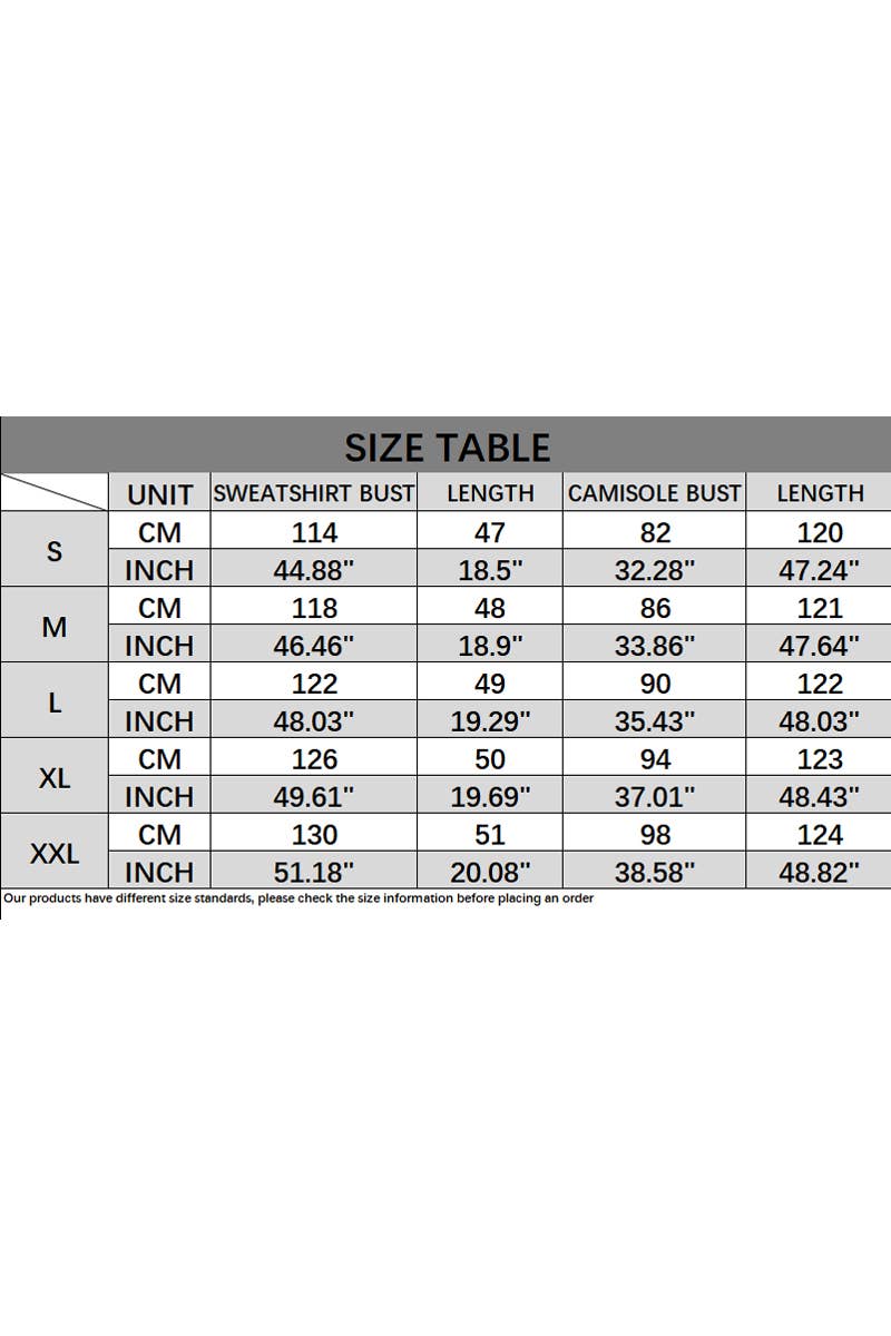 CWSS01314_AUTUMN AND WINTER V-NECK HOODED SWEATSHIRT SUIT