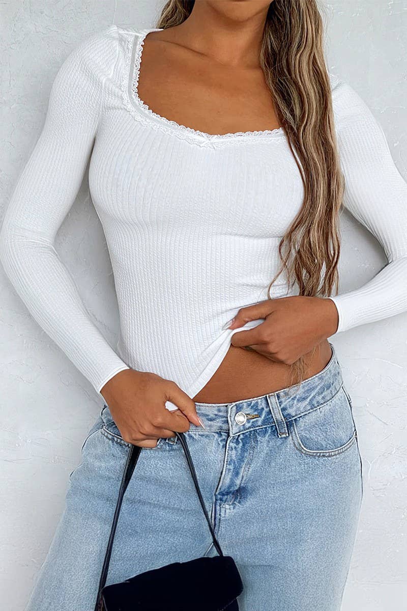 CWTSTL2733_SLIM FIT U-NECK LONG SLEEVE BOTTOMING TOP