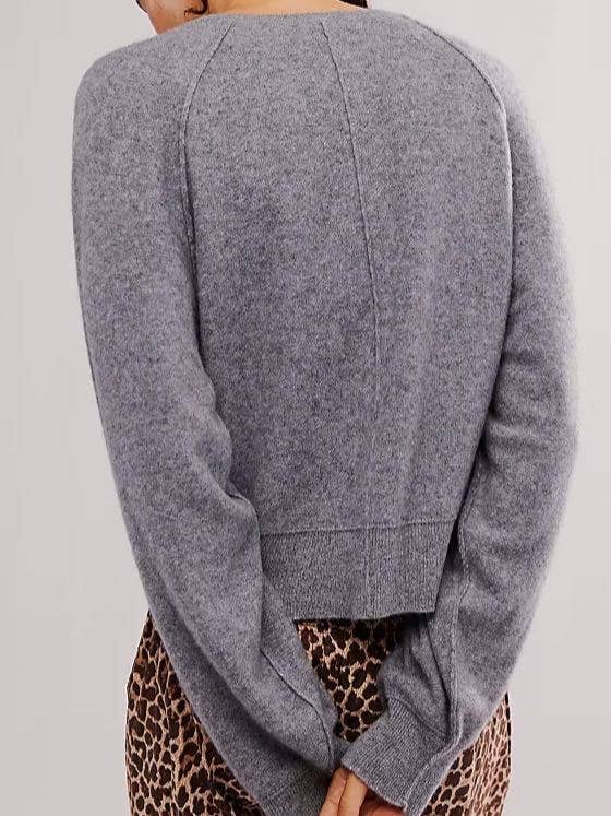 Artistic French half-breasted knitted sweater