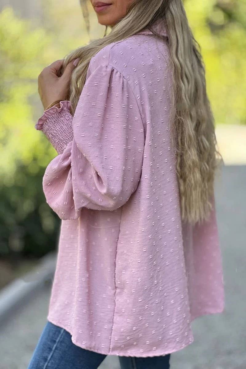 CWTBLL01201_2025 CASUAL LOOSE FIT BUTTON DOWN POLO SHIRT