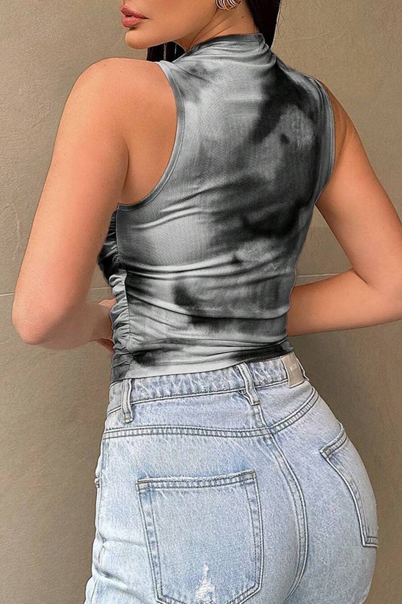 CWTBLSL0730_2025 NEW COOL STREET STYLE PRINTED MESH VEST