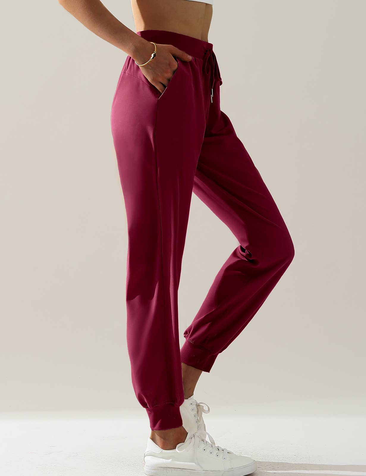 CWBLP423_Elastic Band Waist With Side Pocket Pants