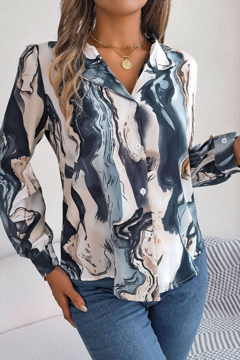 CWTDSL0086_SUMMER COLOR STRIPED LONG-SLEEVED SHIRT