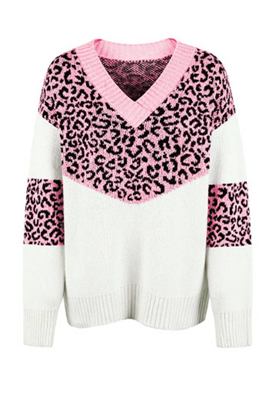 CWOSWL1720_V-Neck Long Sleeve Pullover Sweater