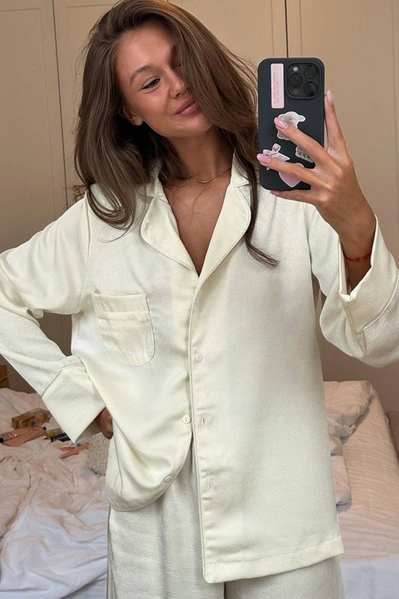 CWSPJ0255_LONG-SLEEVED TROUSERS PAJAMAS TWO-PIECE SET