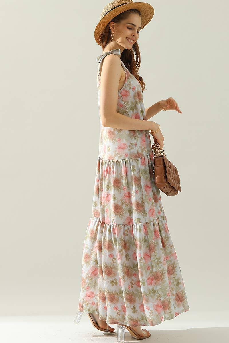 CWDMD826_STRAP TIE SLEEVELESS DRESS WITH TRIM TAPE AT HEM