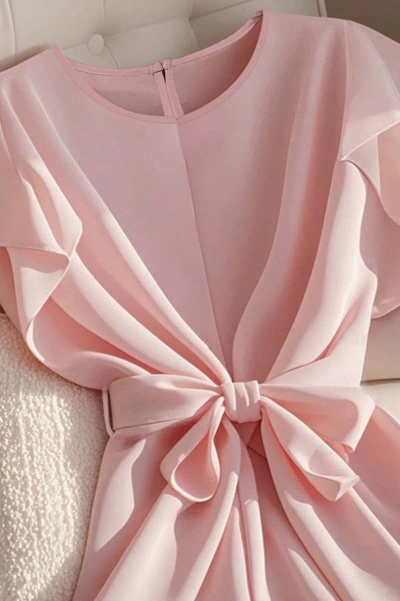 CWTBLSL0960_SUMMER TEMPERAMENT SHORT SLEEVE THIN SHIRT