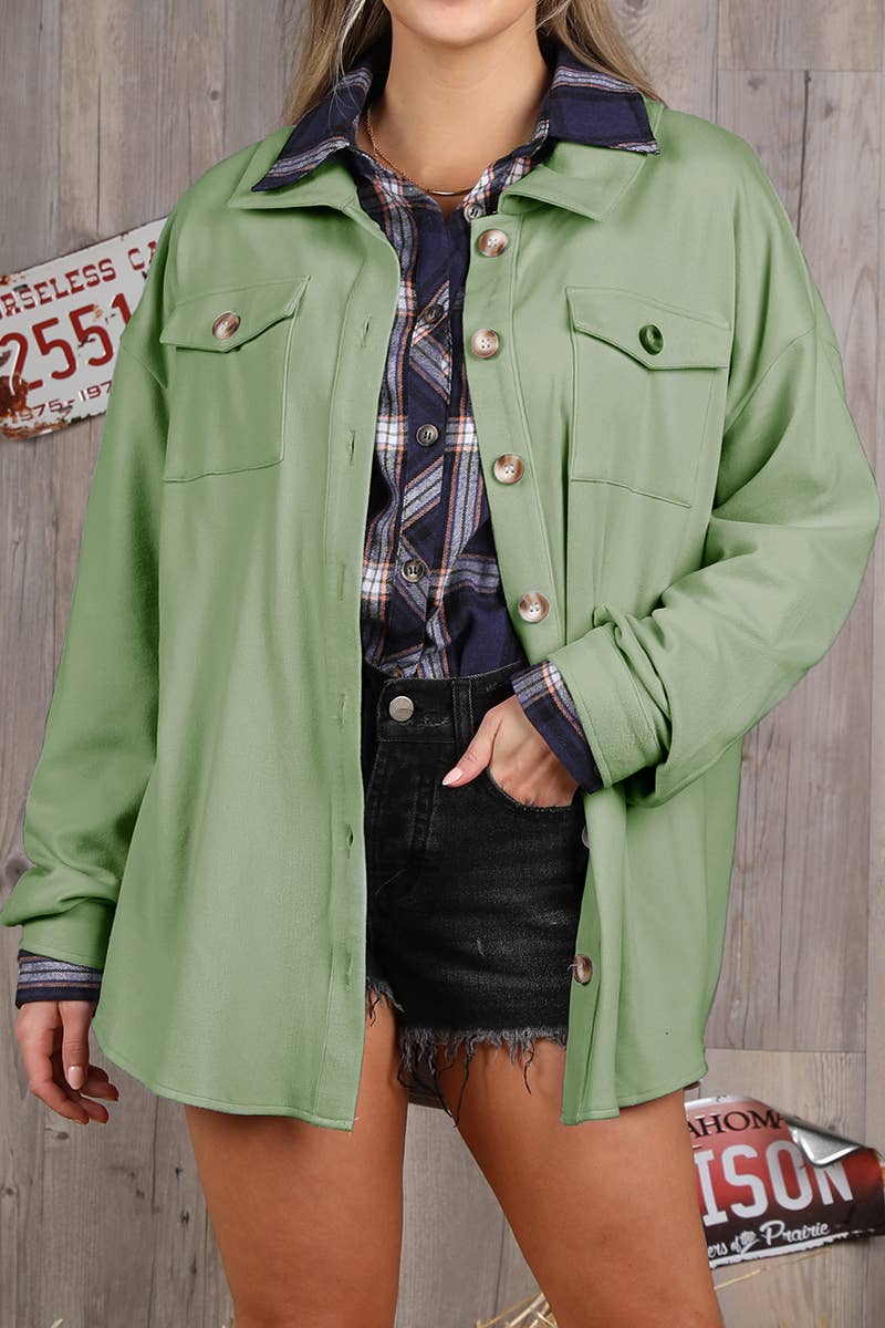 CWOJA701_SOFT AND WARM OVERSHIRTS BUTTON DOWN JACKET