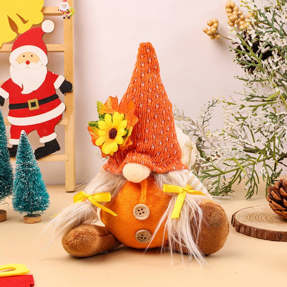 THANKSGIVING DECORATIONS DWARF FIGURINE ORNAMENTS