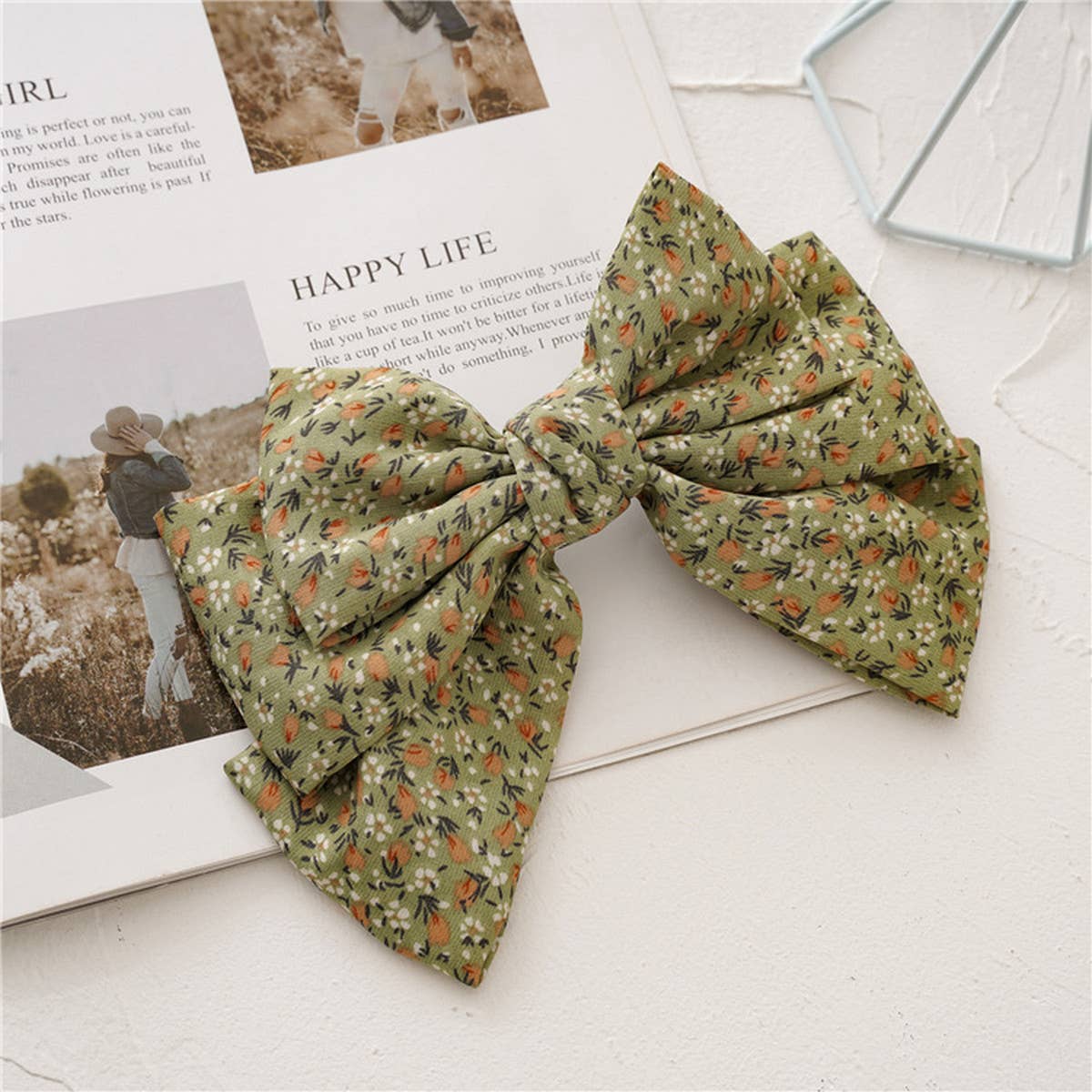 NEW THREE-LAYER KNOTTED LARGE BOW HAIRPIN_CWAHA0852