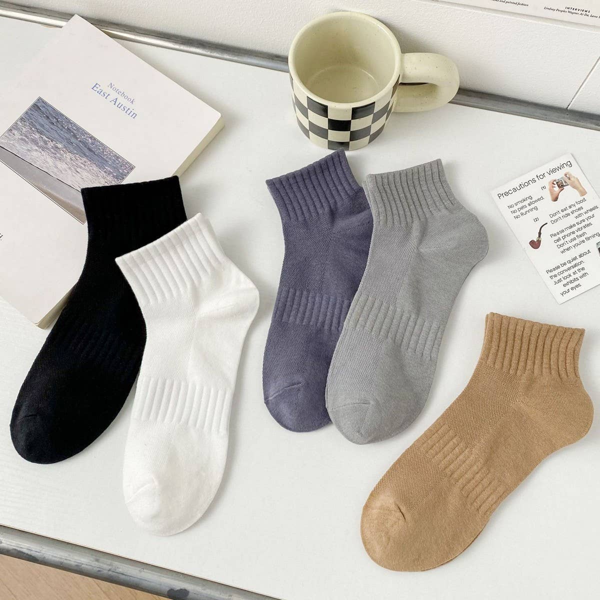 MEN'S BREATHABLE SWEAT-WICKING SPORTS BOAT SOCKS