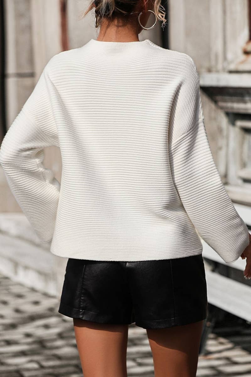 CWTSTL431_Oversized Long Sleeve Crew Neck Pullover Sweater