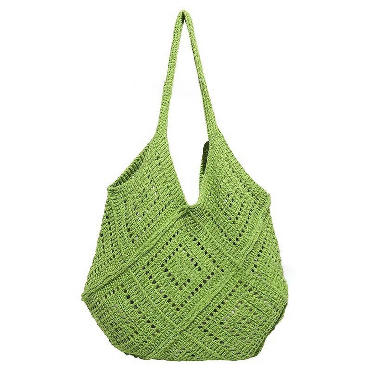 CUAB00627_2025 BOHO KNIT TOTE BAG LARGE CAPACITY HOLLOW BAG