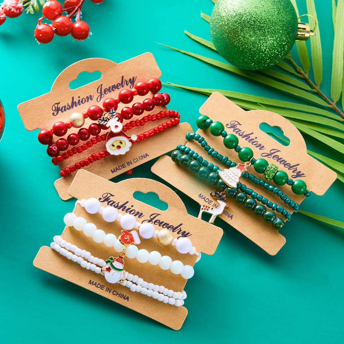 COLORFUL DIAMOND-STUDDED SNOWFLAKE ELASTIC BEADS