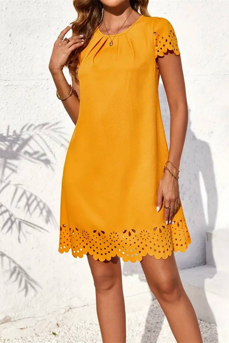 CWDSD3715_BURNISHED HIGH WAISTED SOLID COLOR DRESS