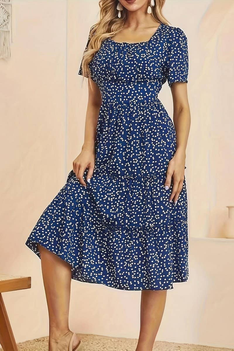 CWDMD6222_FRENCH FLORAL SHORT SLEEVE MAXI DRESS